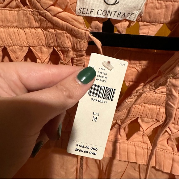 Anthropologie Self Contrast Puff-Sleeve Blouse NEW - Picture 13 of 13